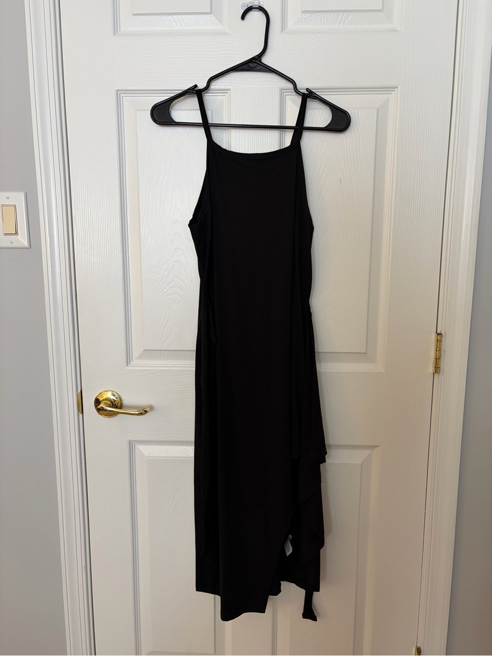Amazon Black Asymmetrical Slip Dress
